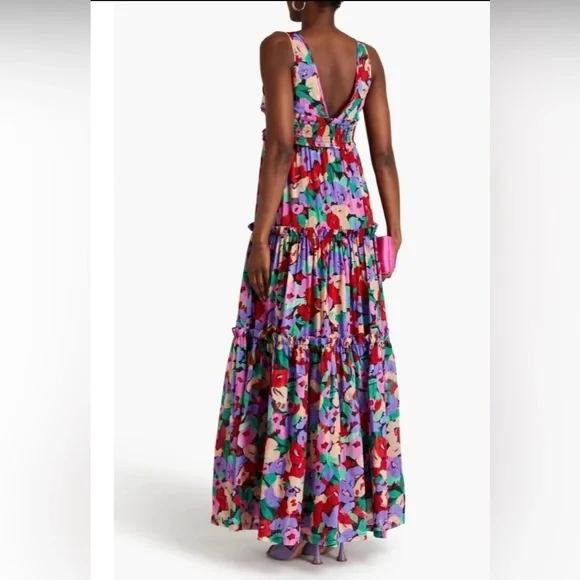 NICHOLAS MYLA SILK-BLEND MAXI DRESS NWT - Picture 4 of 4